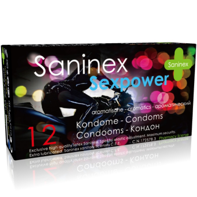 PROFILATTICI SANINEX "SEX POWER" 12 PEZZI